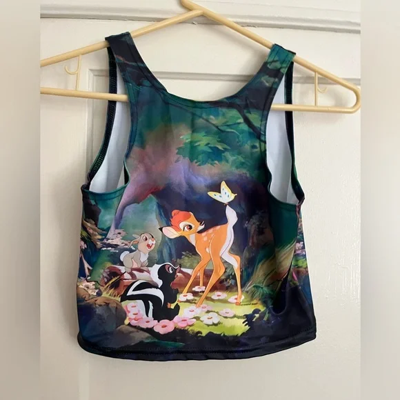 Blackmilk reversible Disney Bambi crop tank size medium - Picture 2 of 15